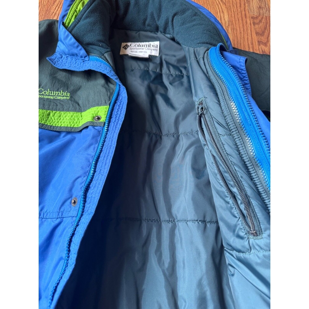 The North Face Mens Full Zip 2-in-1 Green Blue Coat Jacket Medium - Picture 3 of 16